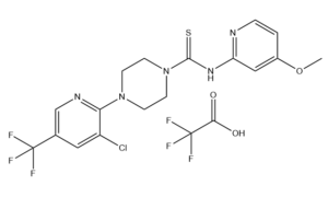 4-(3-Chloro-5-(trifluoromethyl)pyridin-2-yl)-N-(4-methoxypyridin-2-yl)piperazine-1-carbothioamide trifluoroacetate