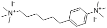 Ammonium, (6-(p-trimethylammoniophenyl)hexyl)trimethyl-, diiodide