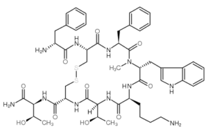 (D-Phe5,Cys6·11,N-Me-D-Trp8)-Somatostatin-14 (5-12) amide