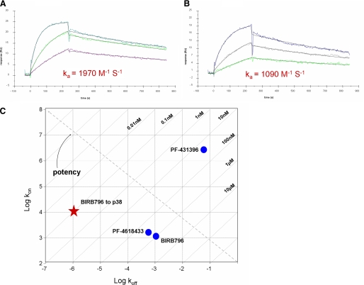 SPR analysis of PYK2 compound binding kinetics. J Biol Chem. 2009 May 8;284(19):13193-201.