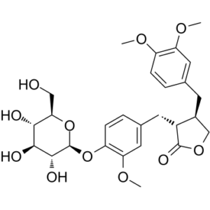 Arctiin (Arctii; NSC 315527; Arctigenin-4-glucoside)